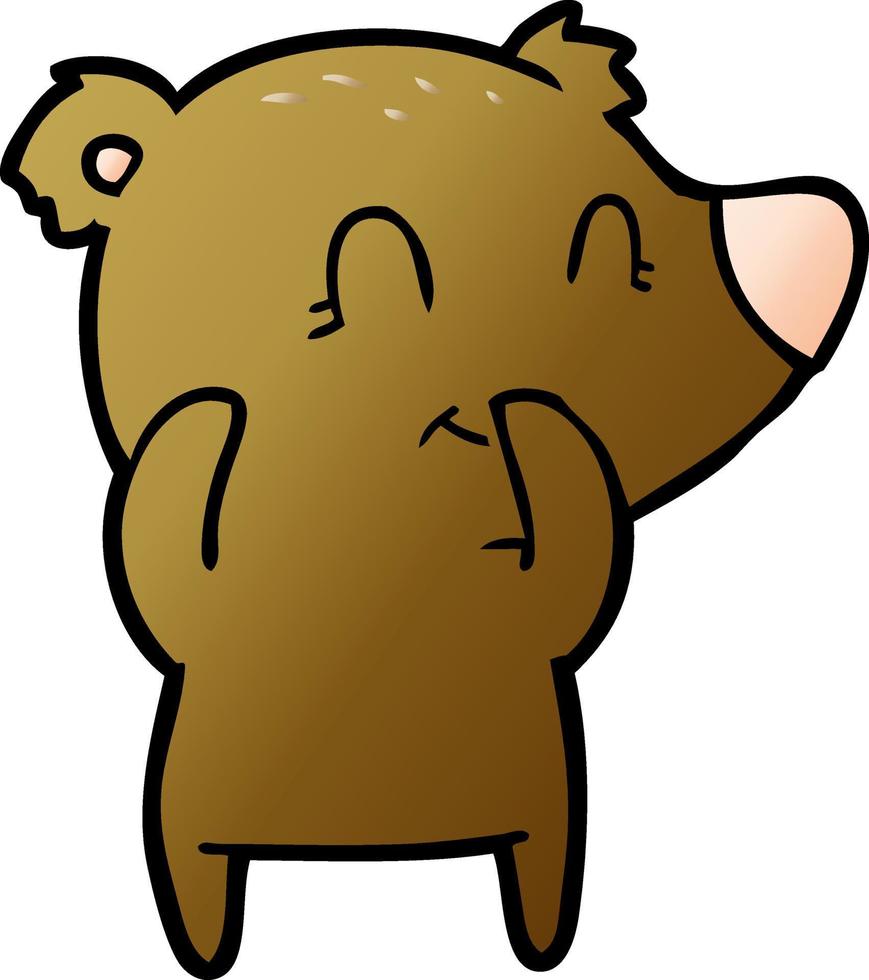 personaje de dibujos animados de oso vector