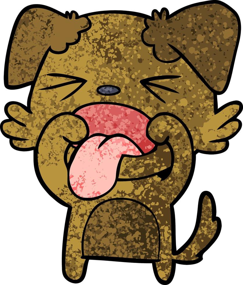cartoon disgusted dog vector