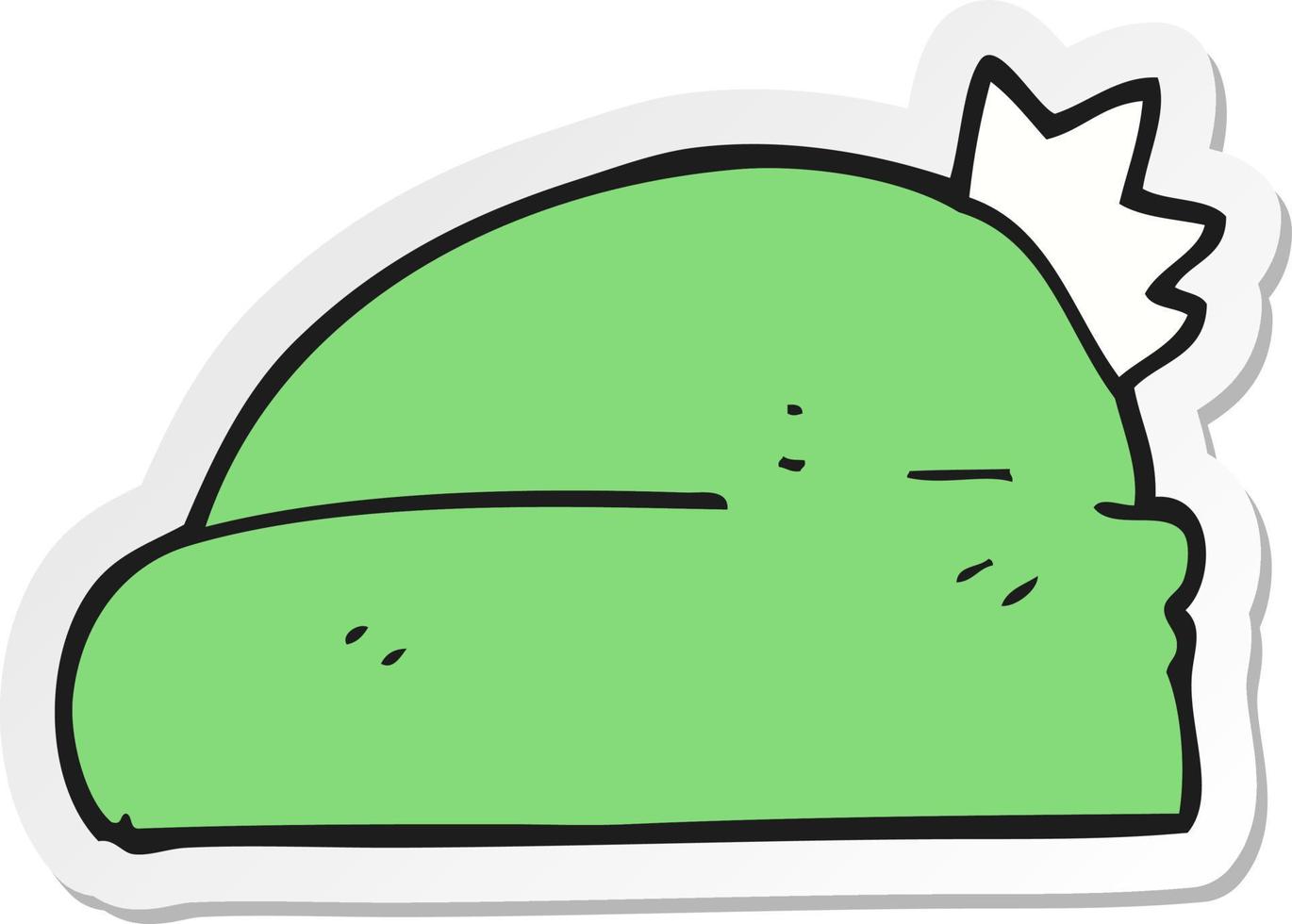 sticker of a cartoon hat vector