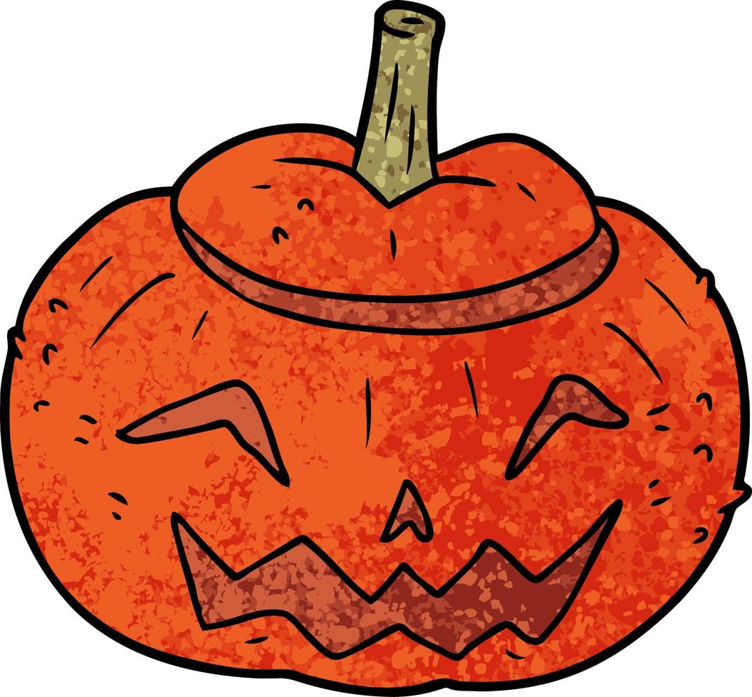 cartoon halloween pumpkin vector