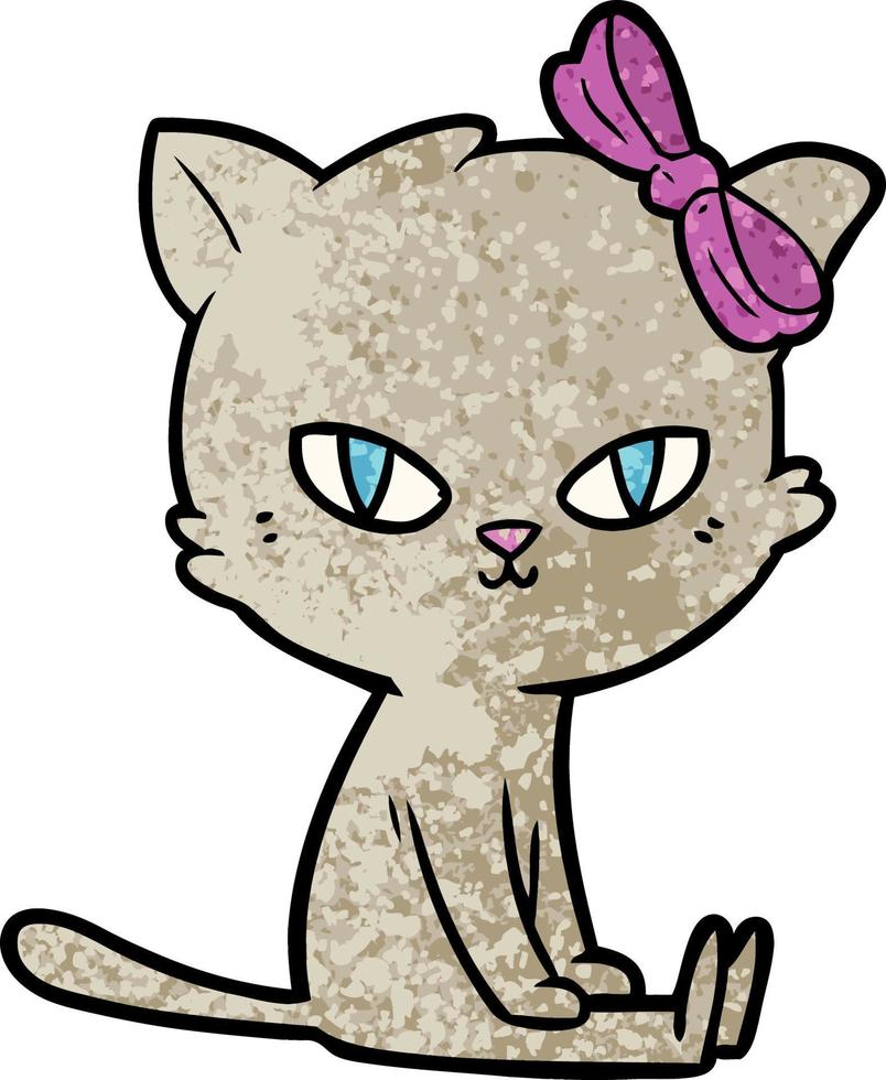 lindo gato de dibujos animados vector