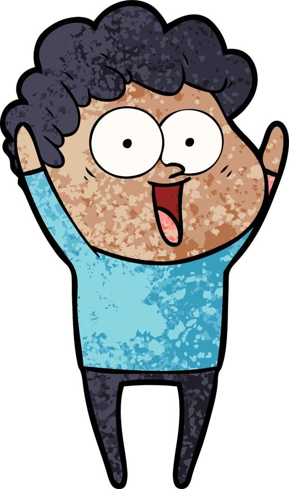 cartoon happy man vector