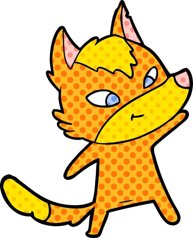 personaje de dibujos animados de zorro vector