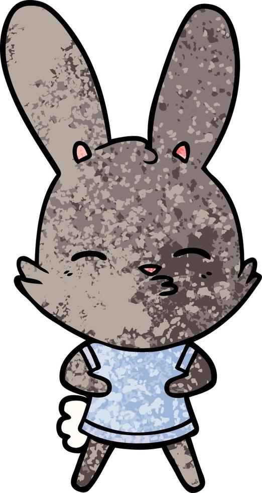 curious bunny cartoon vector