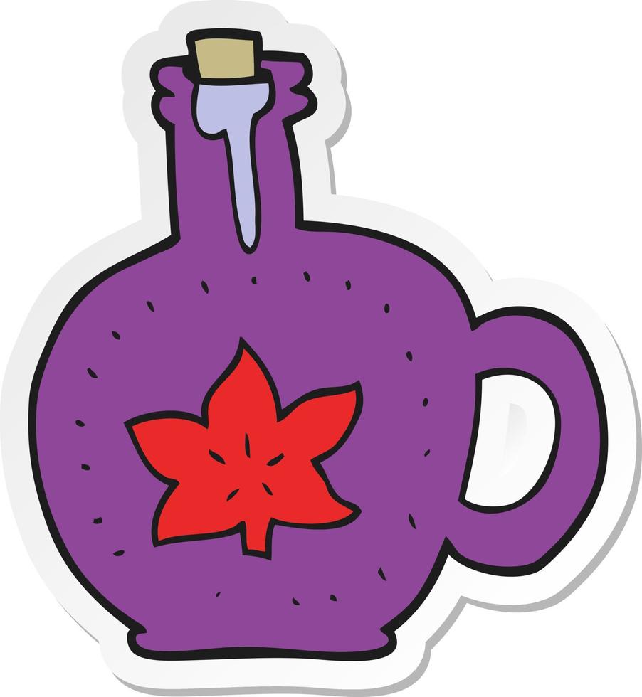 sticker of a cartoon maple syrup vector