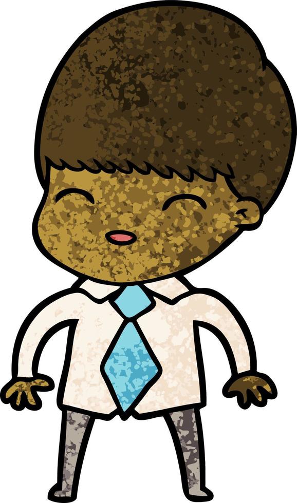 happy cartoon boy vector