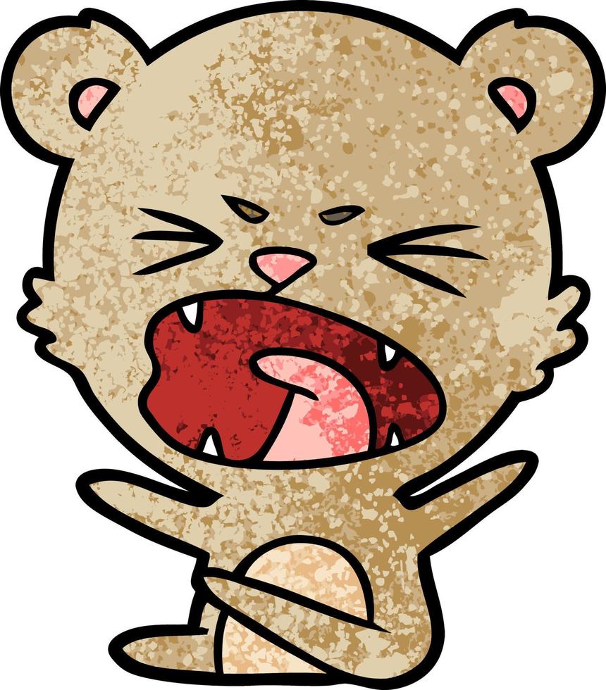 angry cartoon bear vector