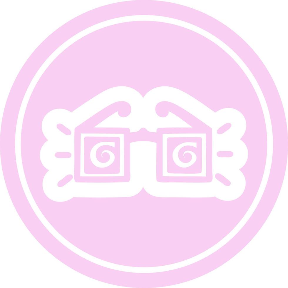 x ray specs circular icon vector