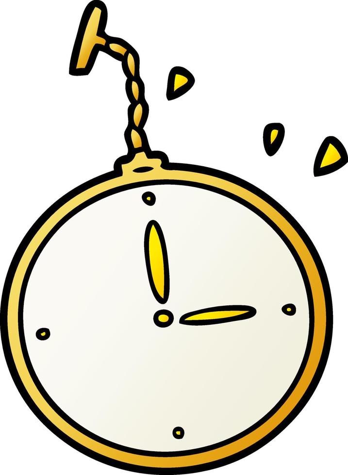 cartoon pocket watch vector