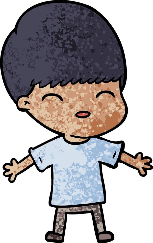 niño feliz de dibujos animados vector