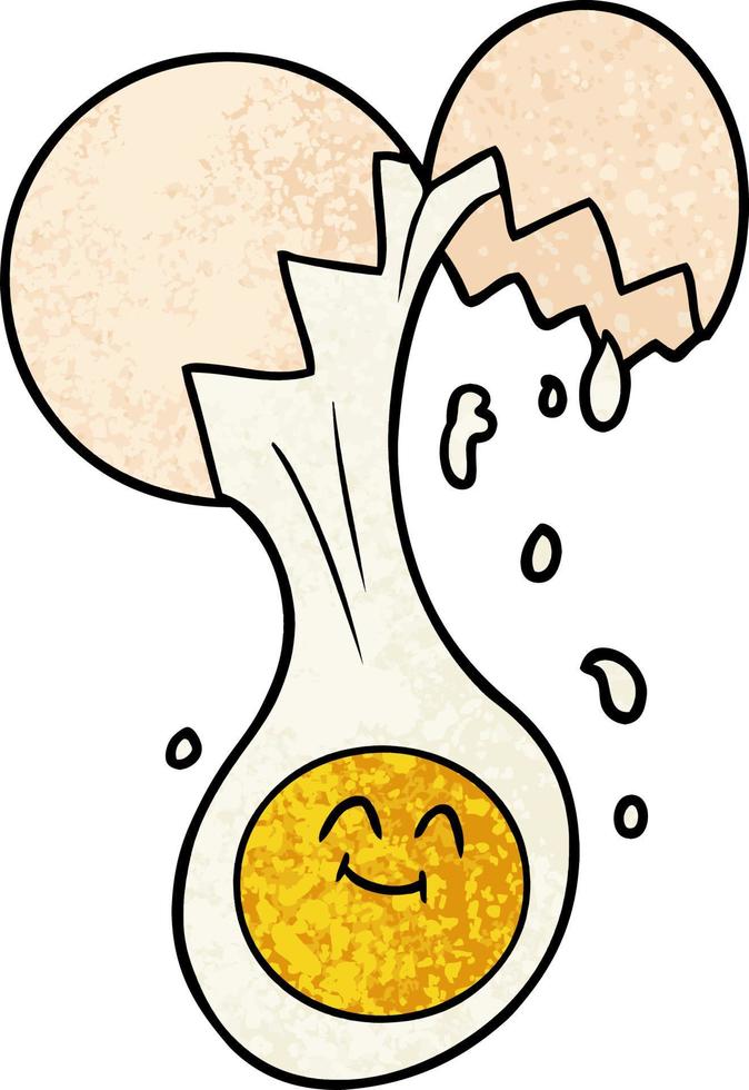 cartoon egg yolk vector