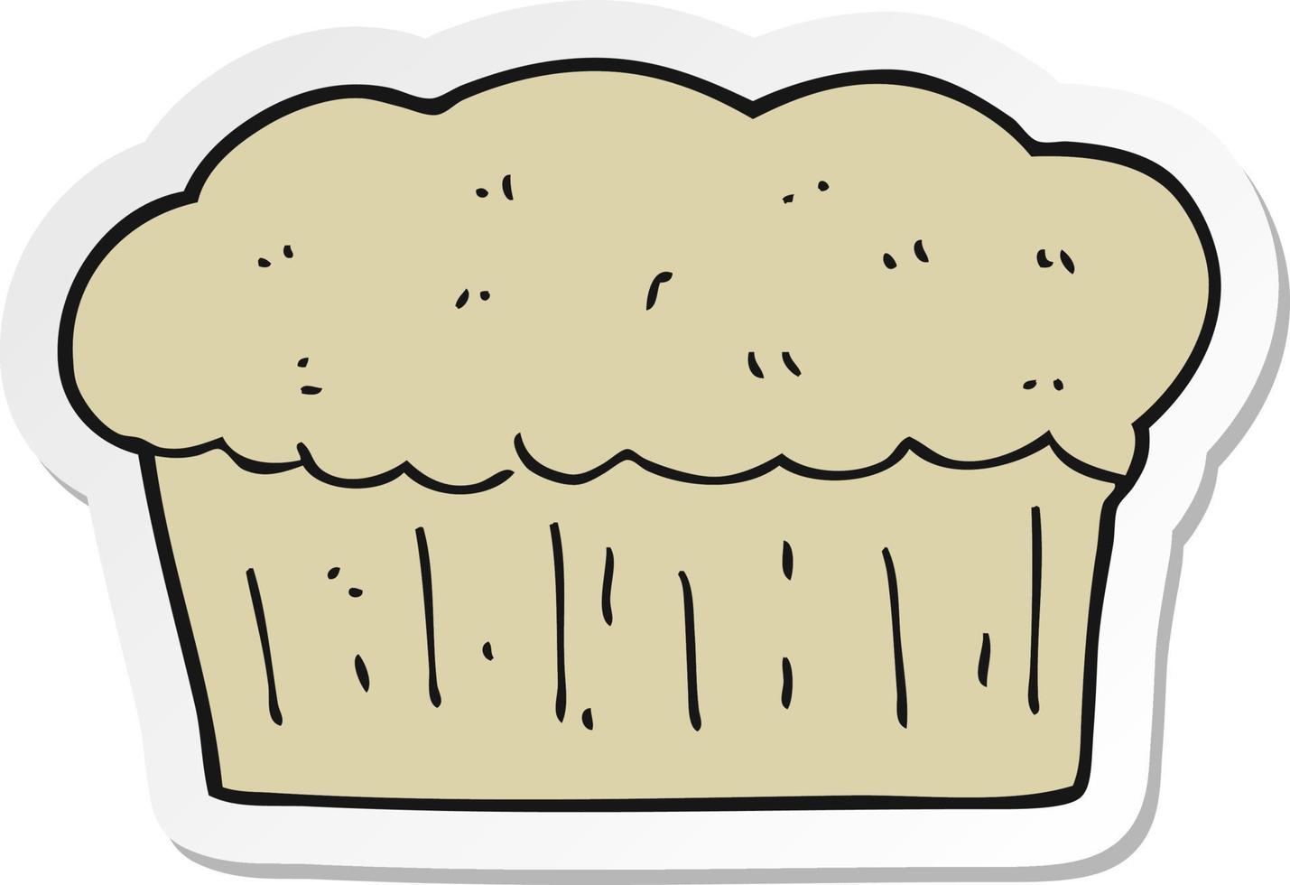 sticker of a cartoon loaf of bread vector