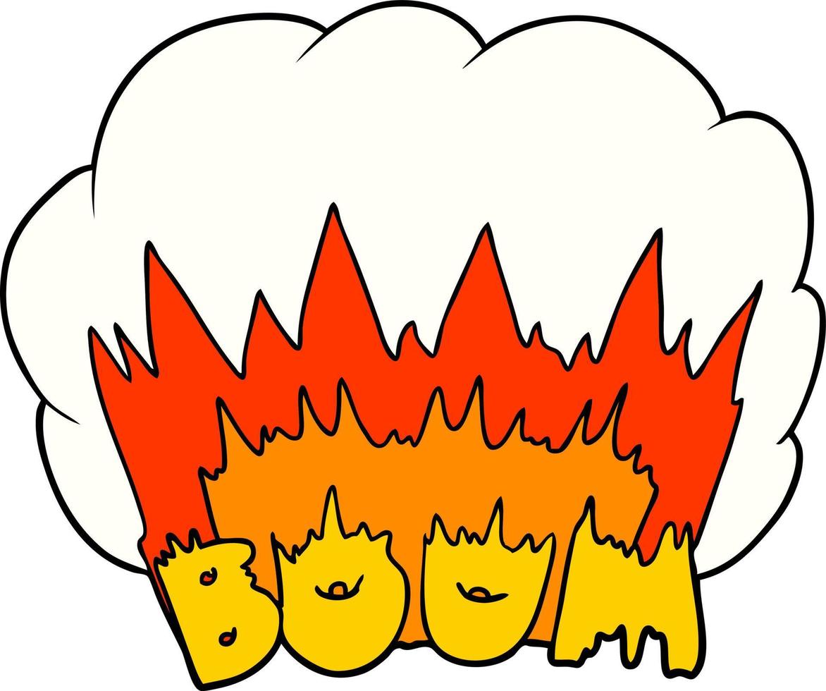 cartoon boom explosion vector