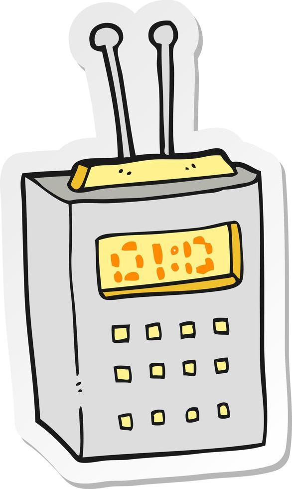sticker of a cartoon scientific device vector