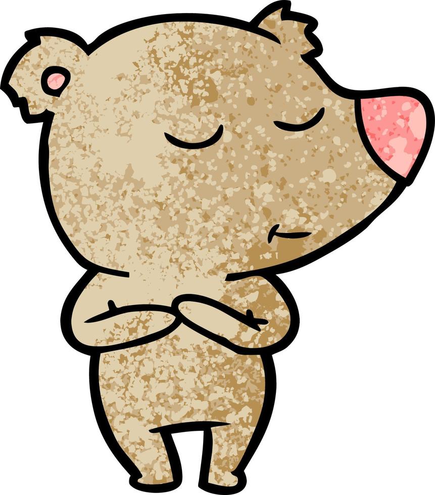 happy cartoon bear vector