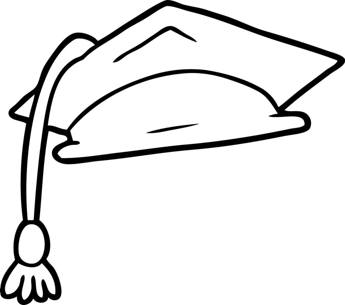cartoon graduate cap vector