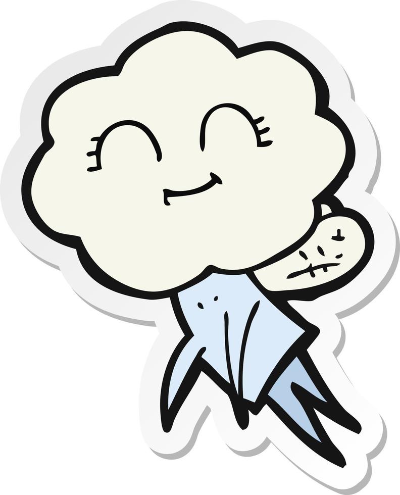 sticker of a cartoon magical creature vector
