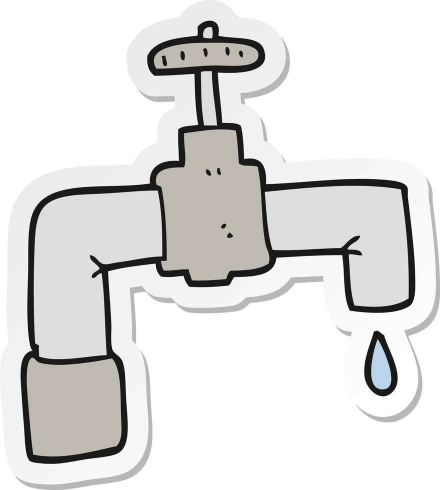 sticker of a cartoon dripping faucet 12360848 Vector Art at Vecteezy sticker of a cartoon dripping faucet 12360848 Vector Art at Vecteezy
