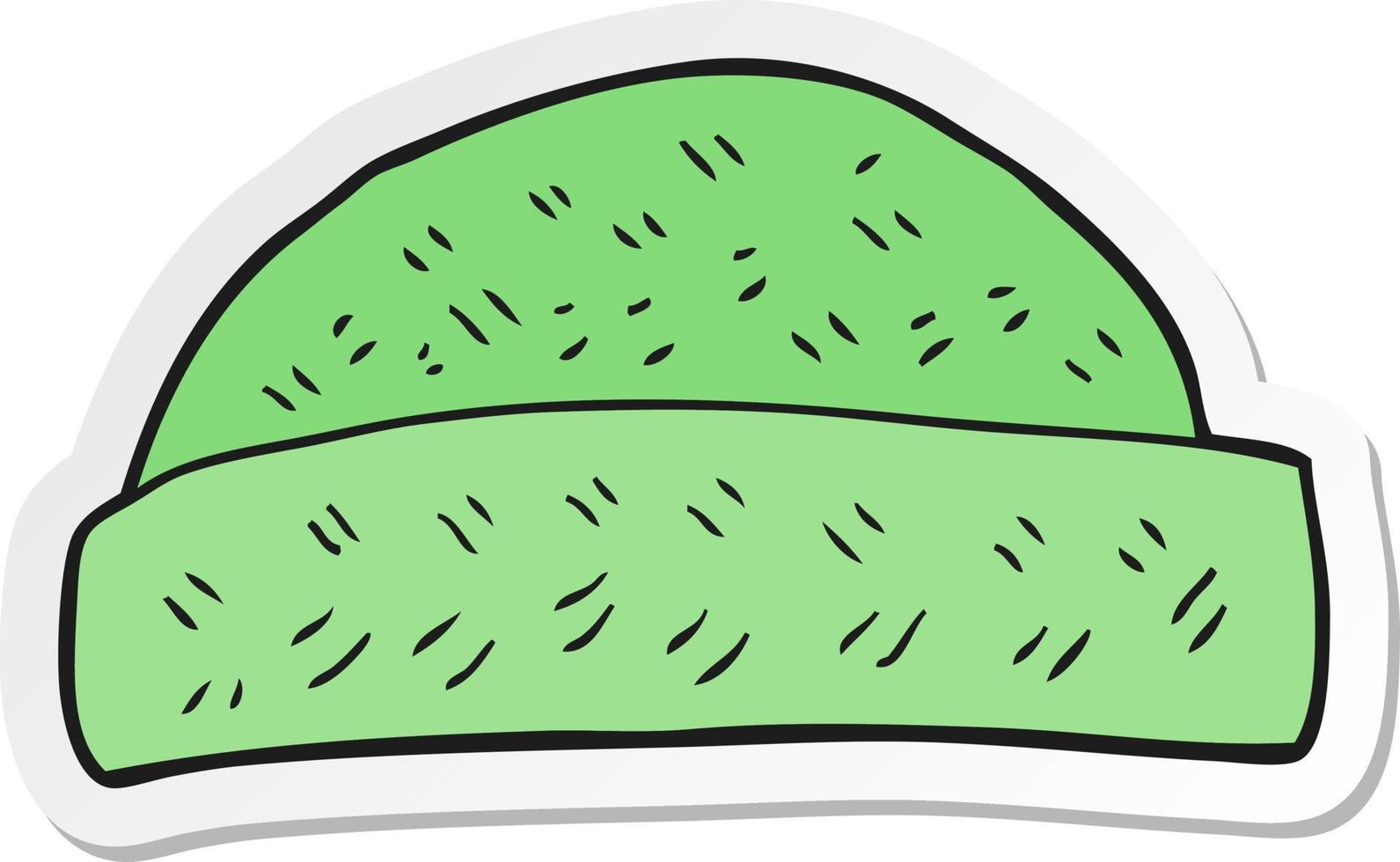 sticker of a cartoon hat vector