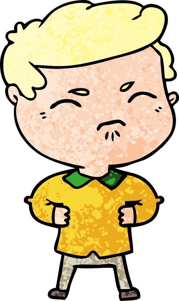 cartoon annoyed man vector