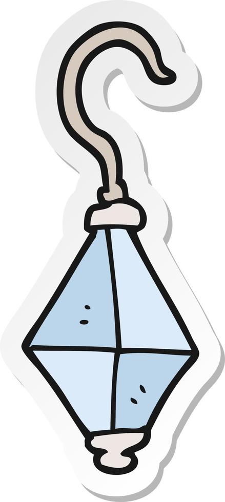 sticker of a cartoon earring vector