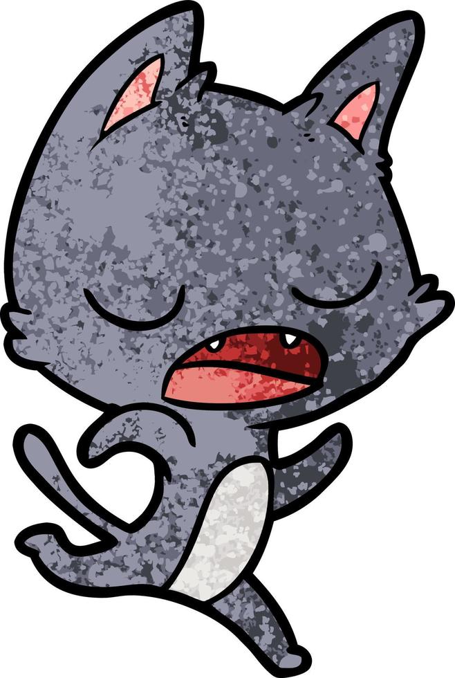 talking cat cartoon vector
