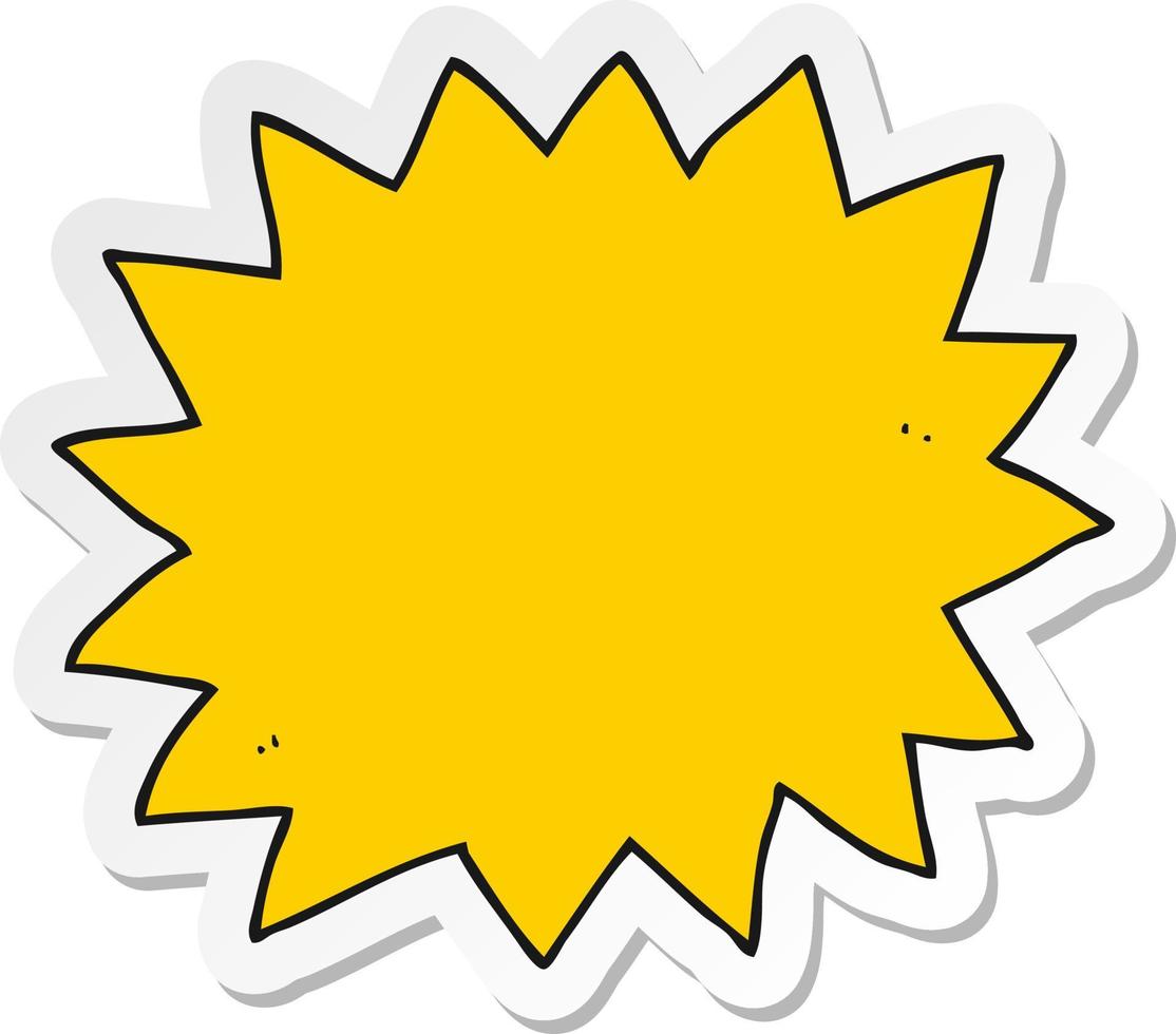 sticker of a cartoon explosion vector