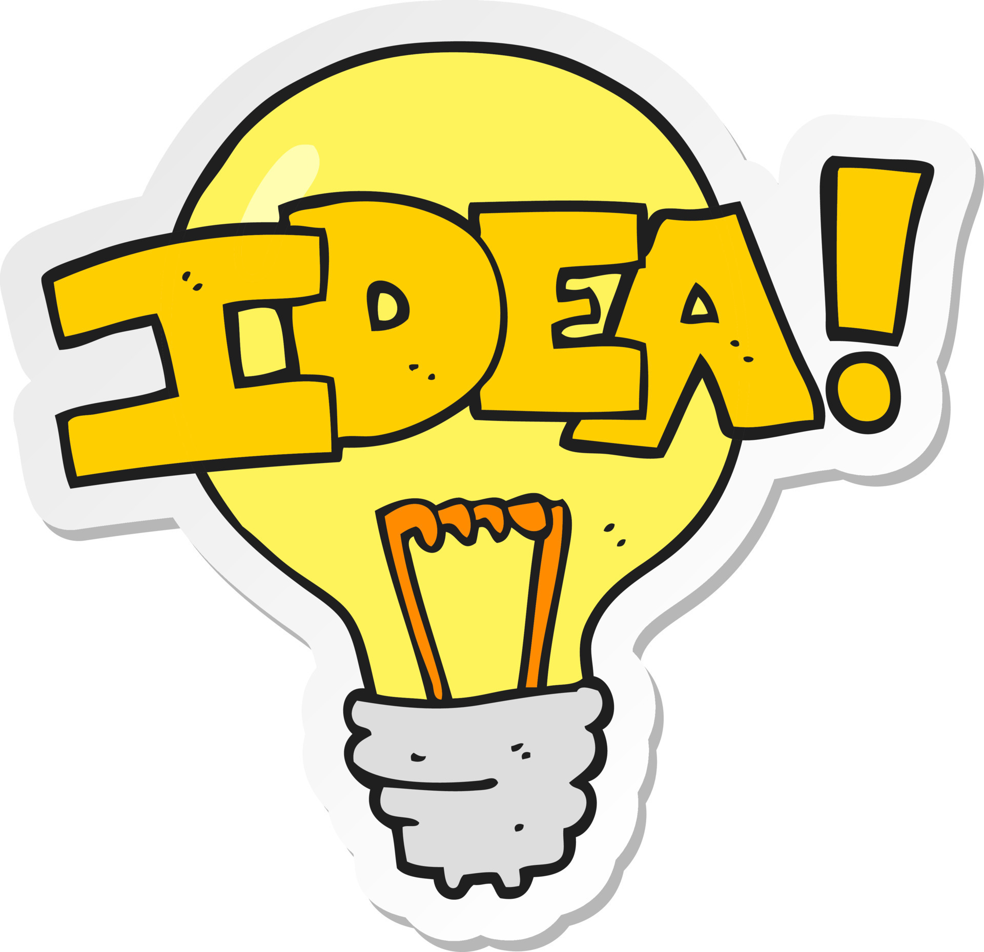 Лампочка стикер. Идеи мультяшный. Прикольные рисунки на холсте. Арты в разных стилях. Идеи мультяшный.