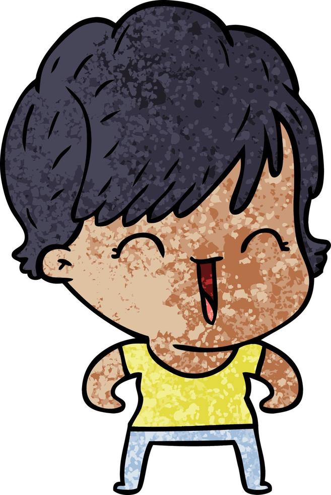 cartoon laughing woman vector