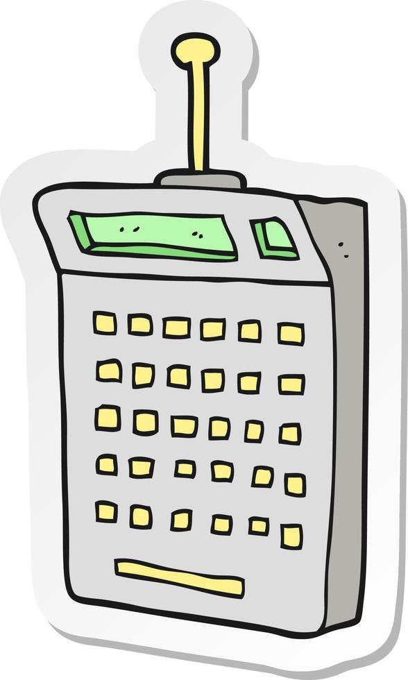 sticker of a cartoon science equipment vector