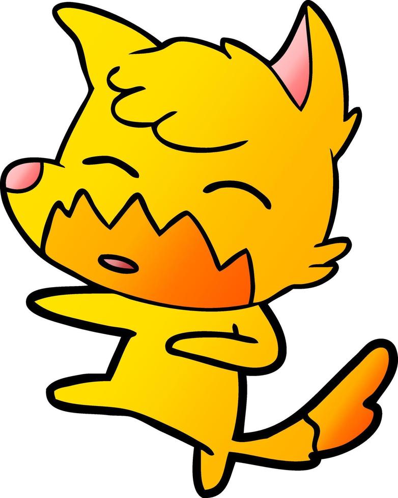 fox cartoon character vector