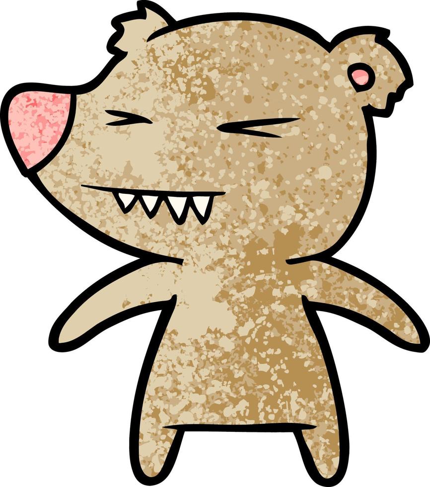 angry bear cartoon vector