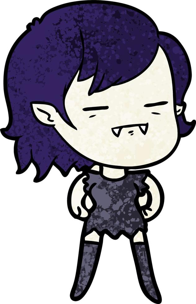 cartoon undead vampire girl vector