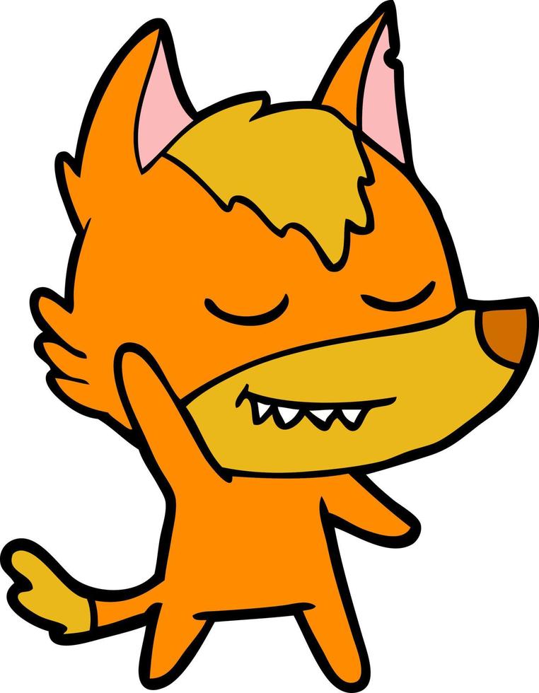 fox cartoon character vector