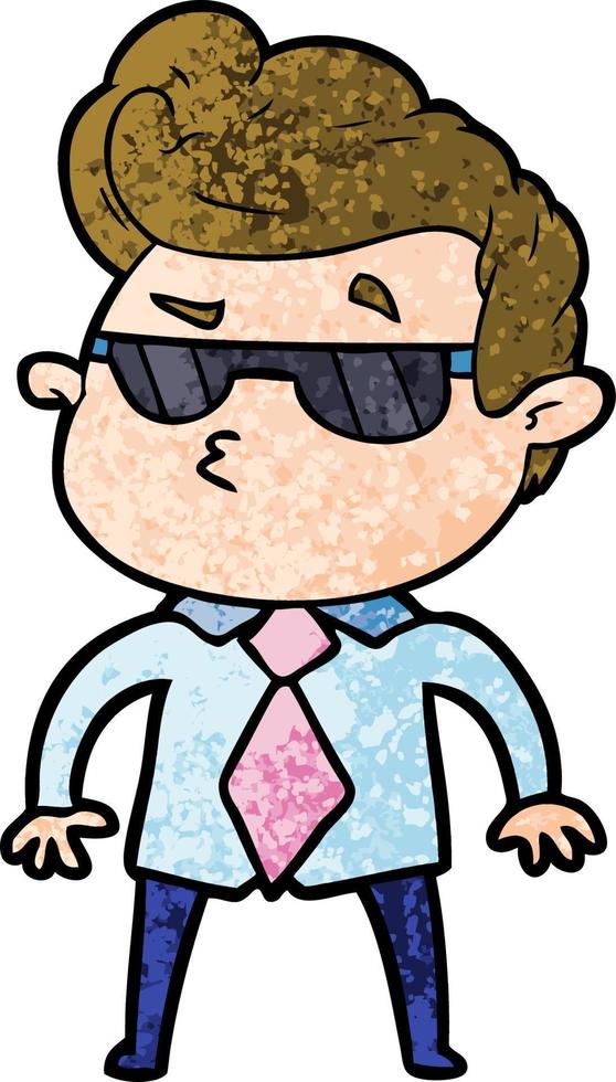 cartoon cool guy vector