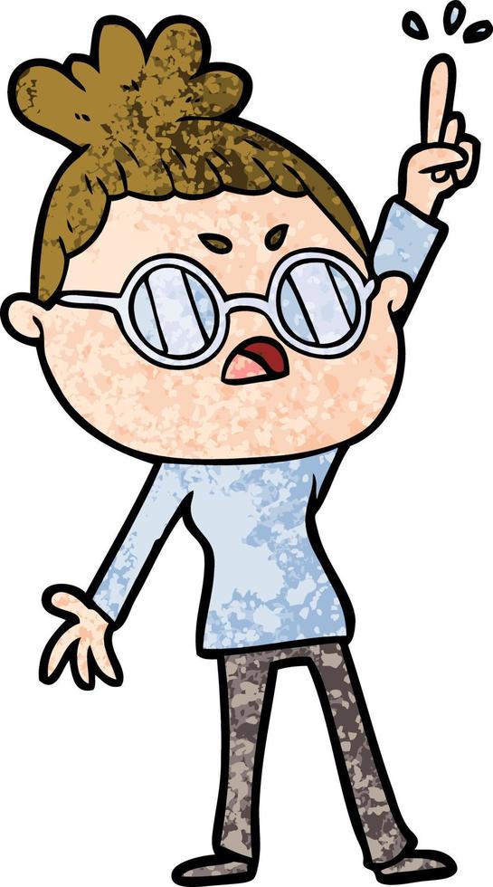 cartoon annoyed woman vector