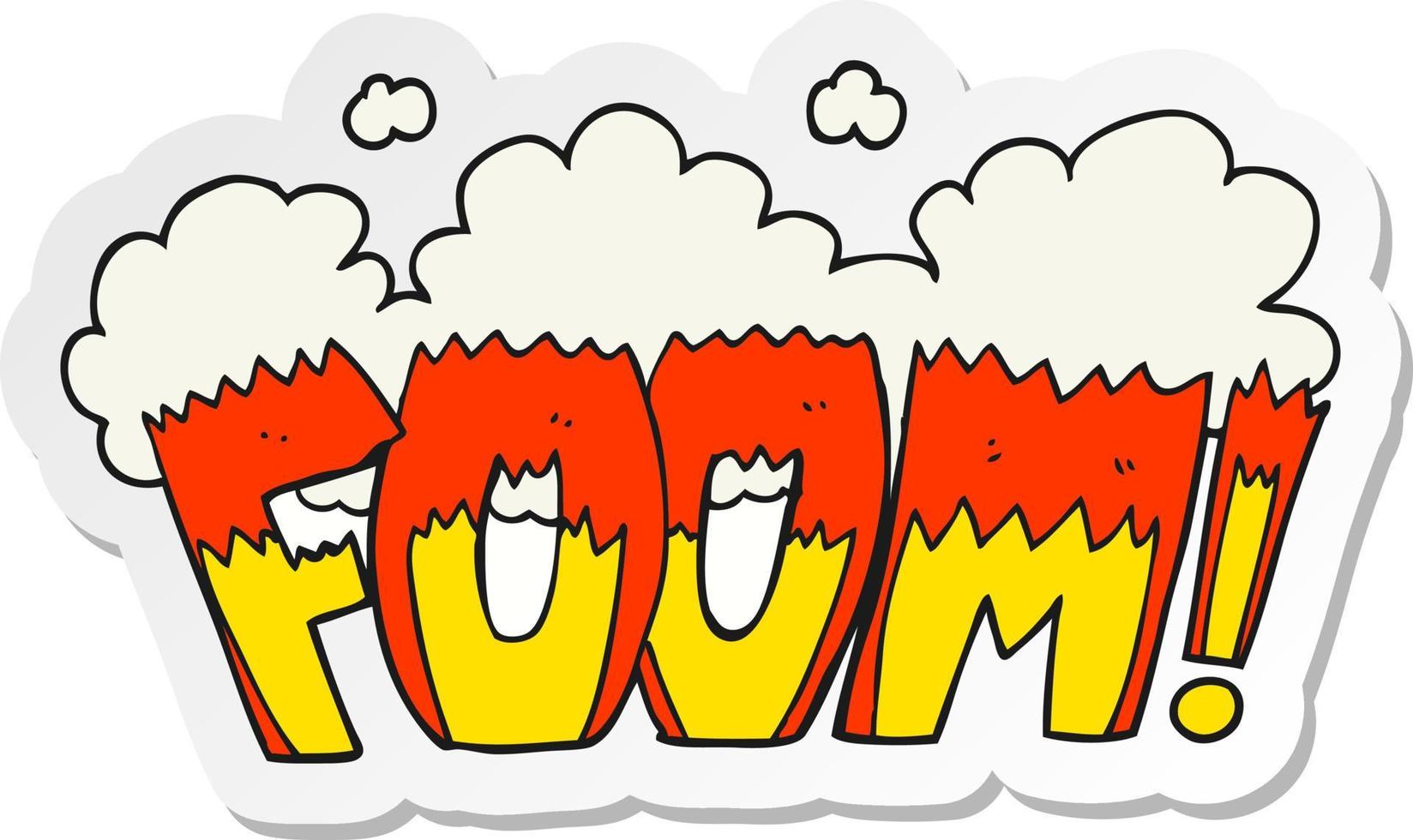 sticker of a cartoon comic book explosion vector