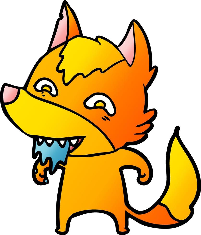 fox cartoon character vector
