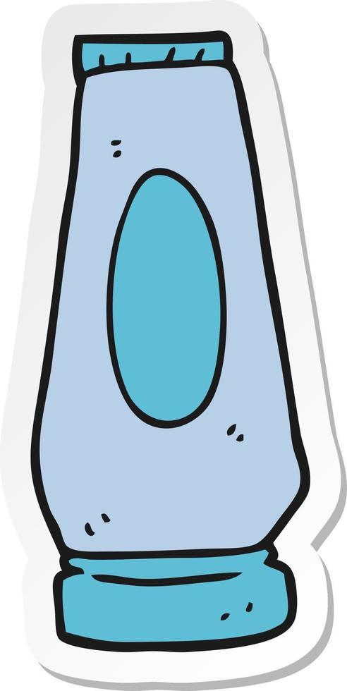 sticker of a cartoon lotion vector