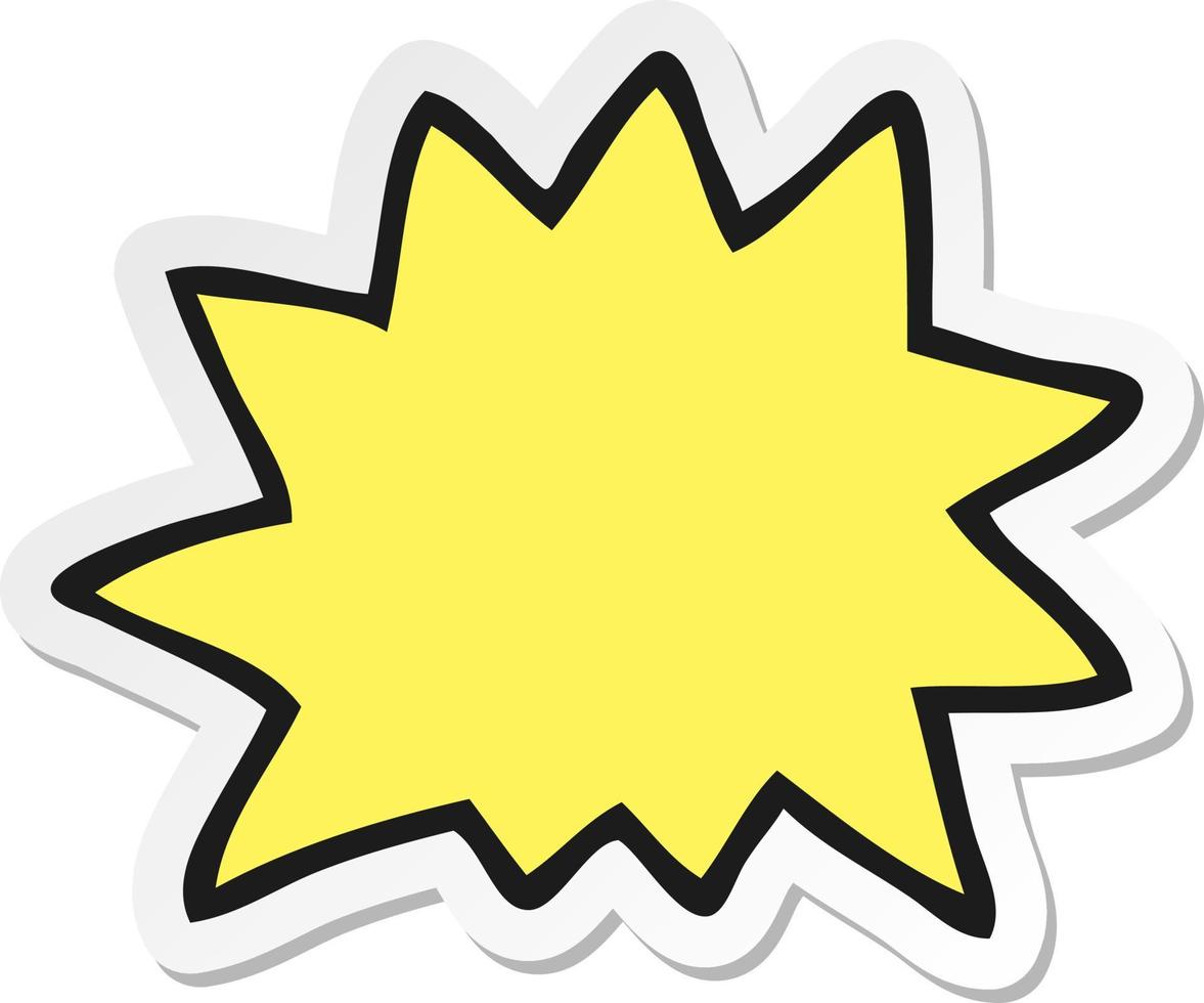 sticker of a cartoon explosion symbol vector