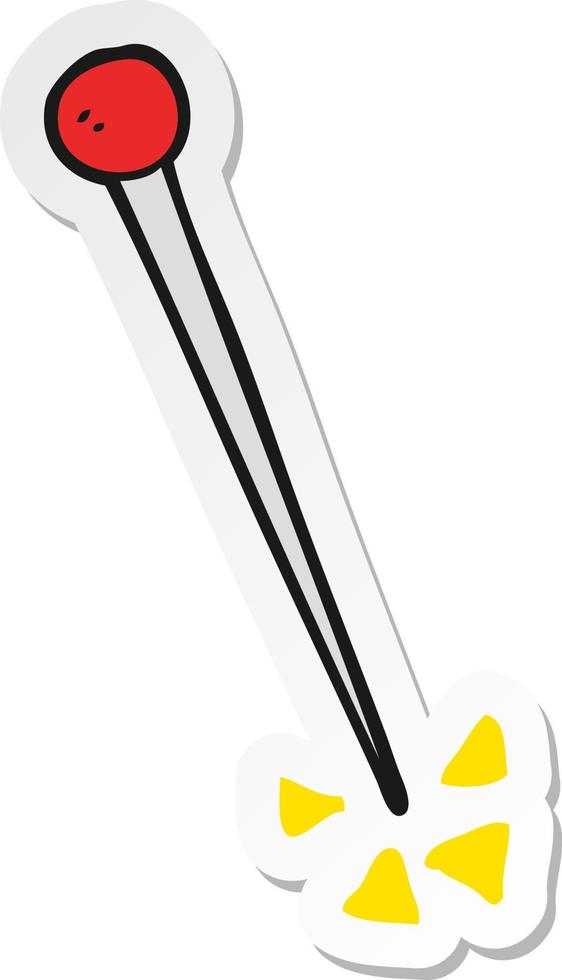 sticker of a cartoon pin vector
