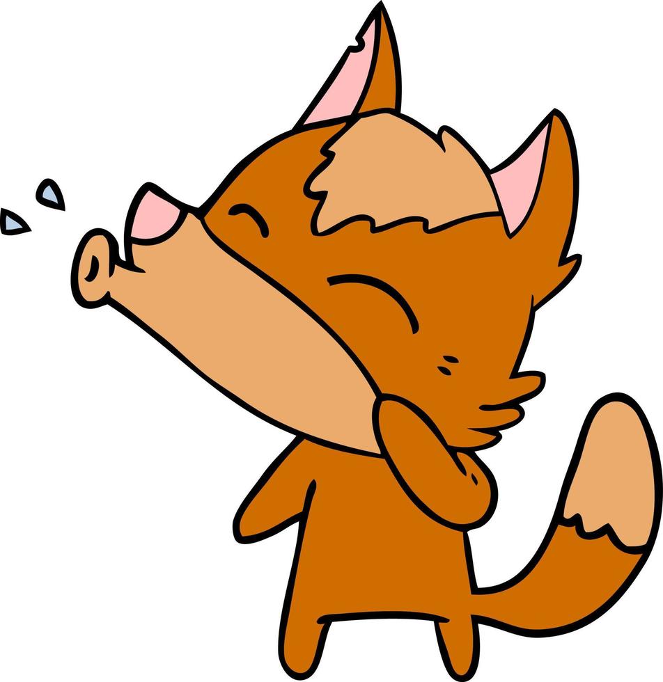 fox cartoon character vector