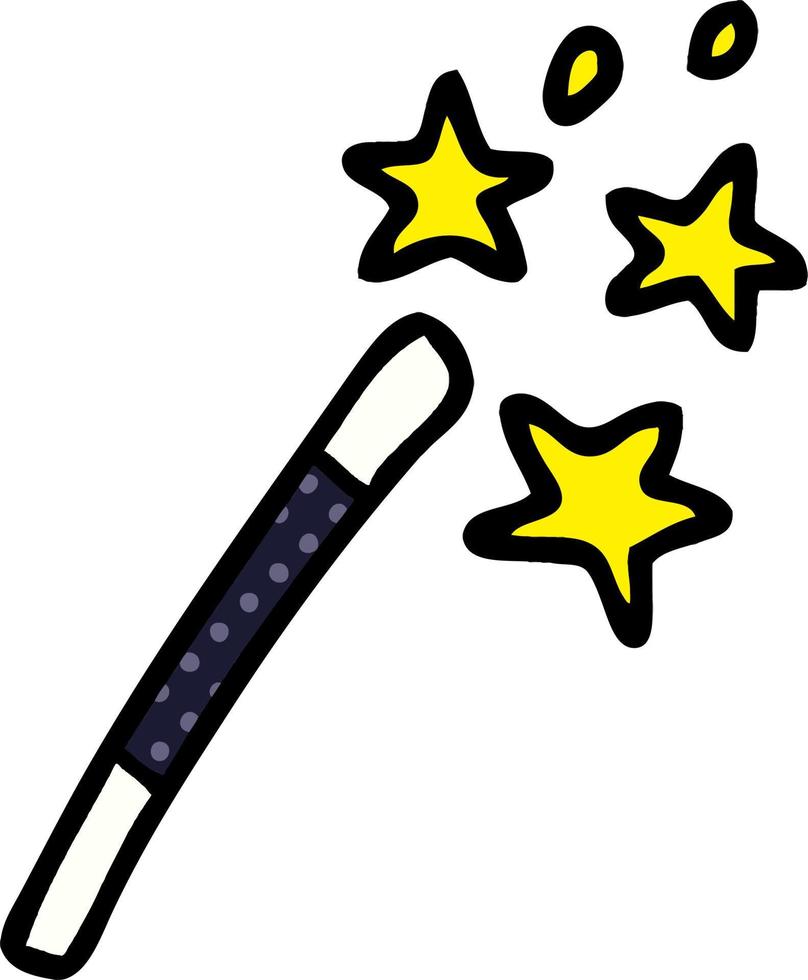 cartoon magic wand vector