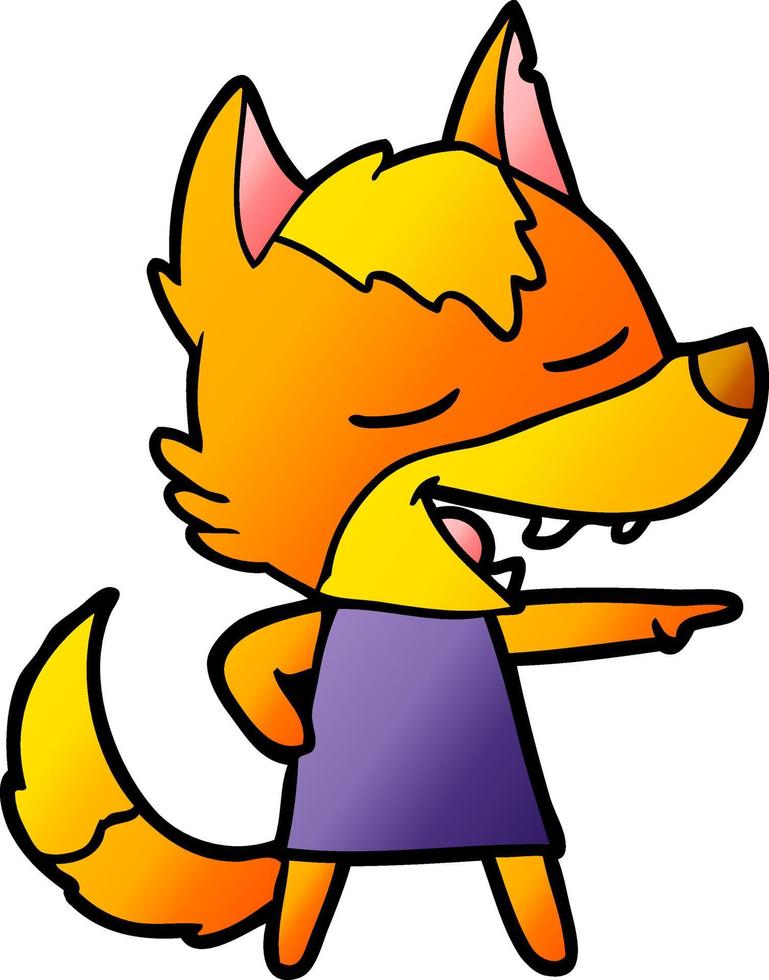 fox cartoon character vector