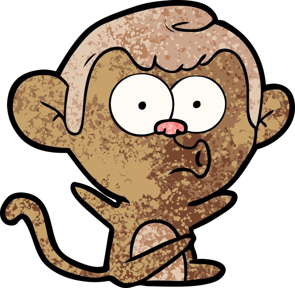 cartoon hooting monkey vector