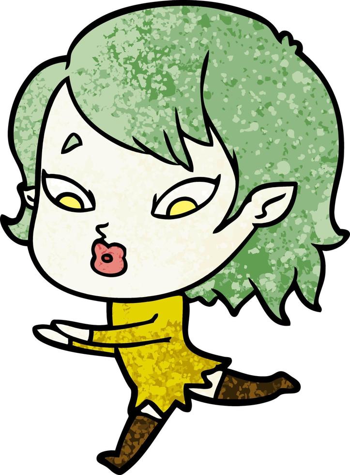 cute cartoon vampire girl vector