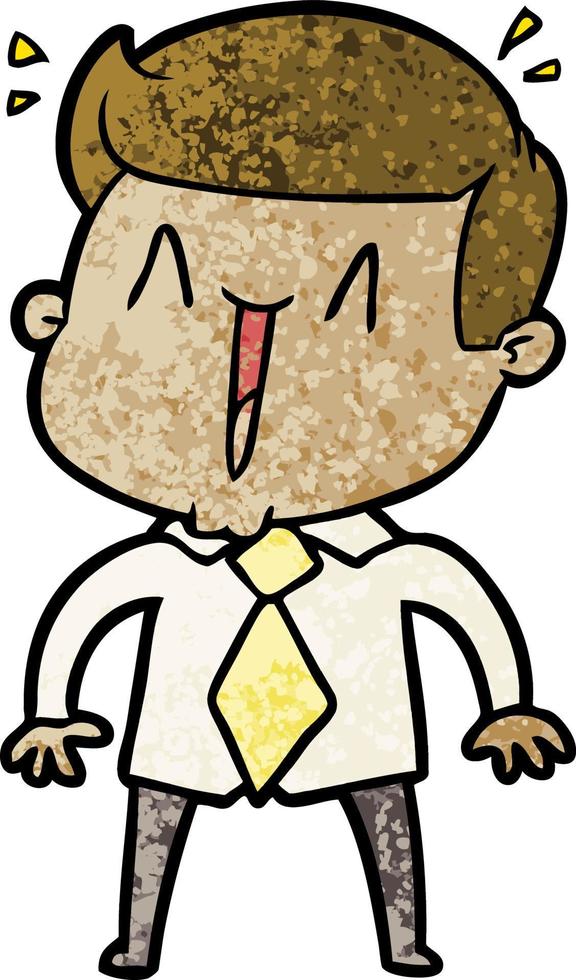 cartoon happy man vector