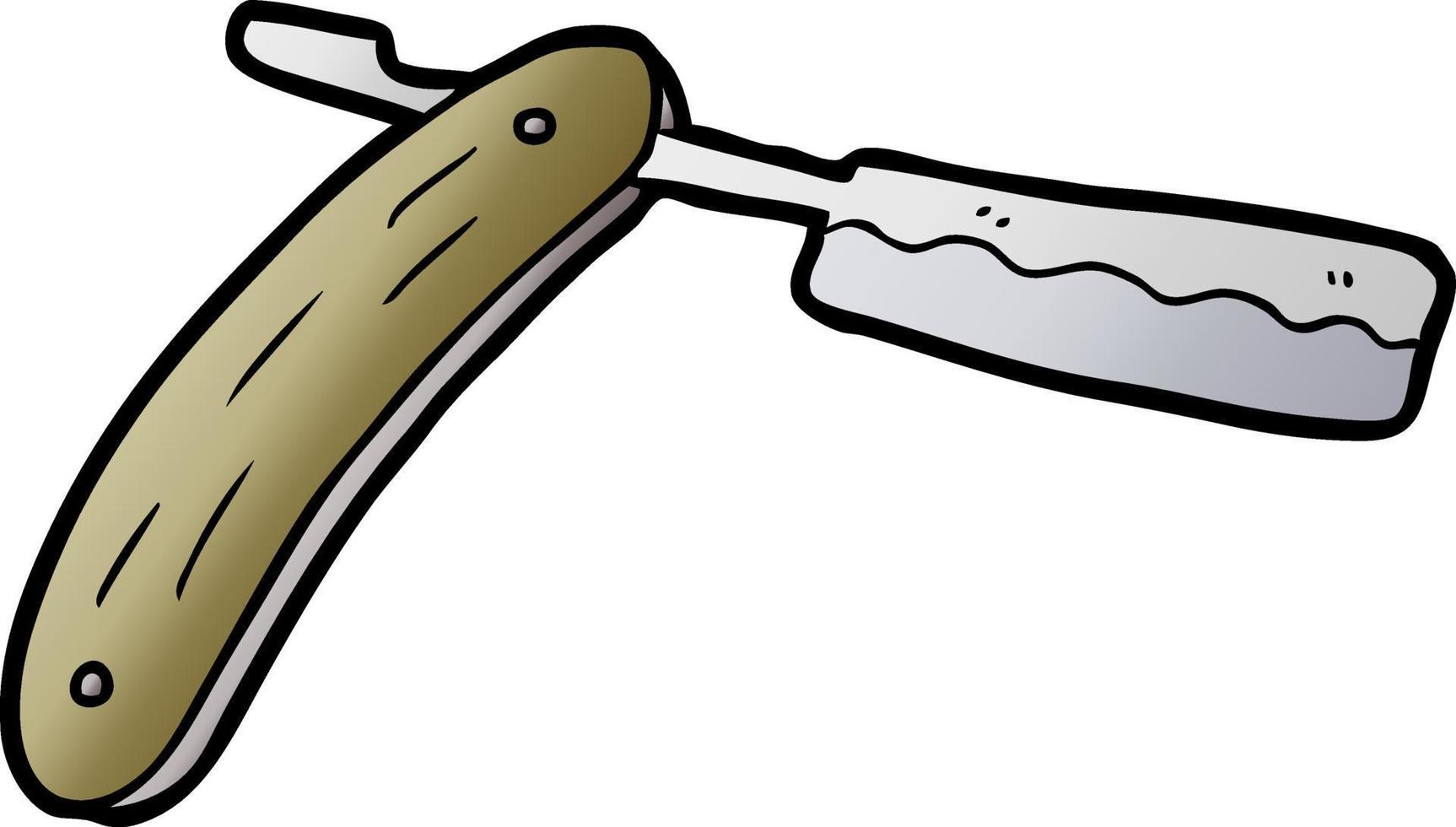 cut throat razor cartoon vector