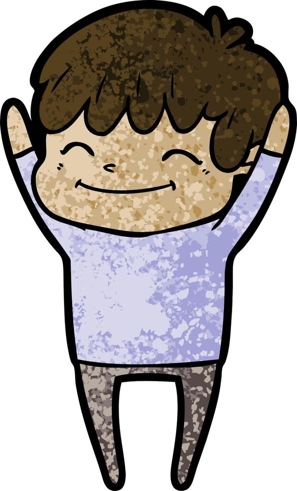 cartoon happy boy vector