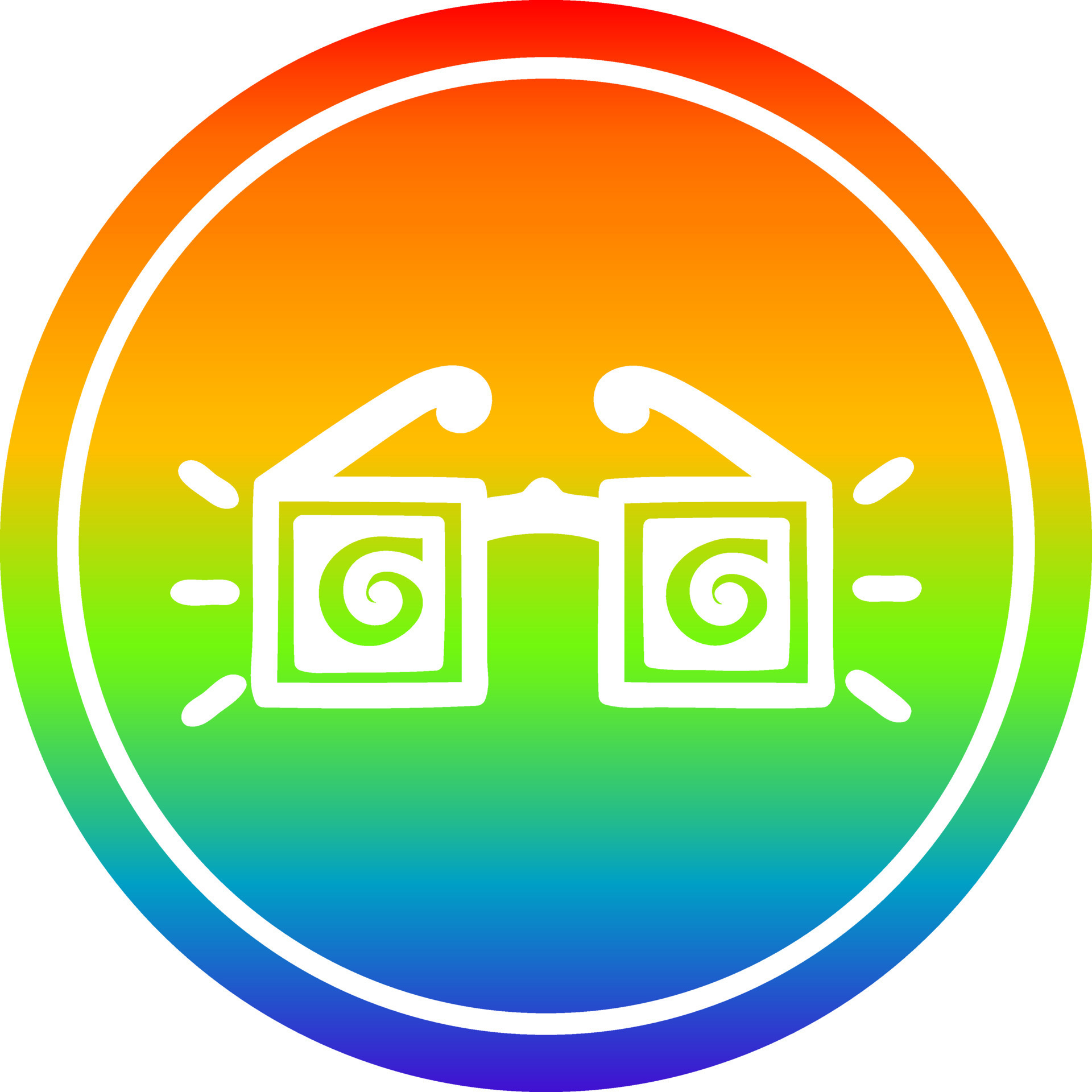 x ray specs circular in rainbow spectrum 12363303 Vector Art at Vecteezy